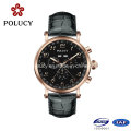 Day/Date Chronograph Multi Funcation Genuine Leather Quartz Watch